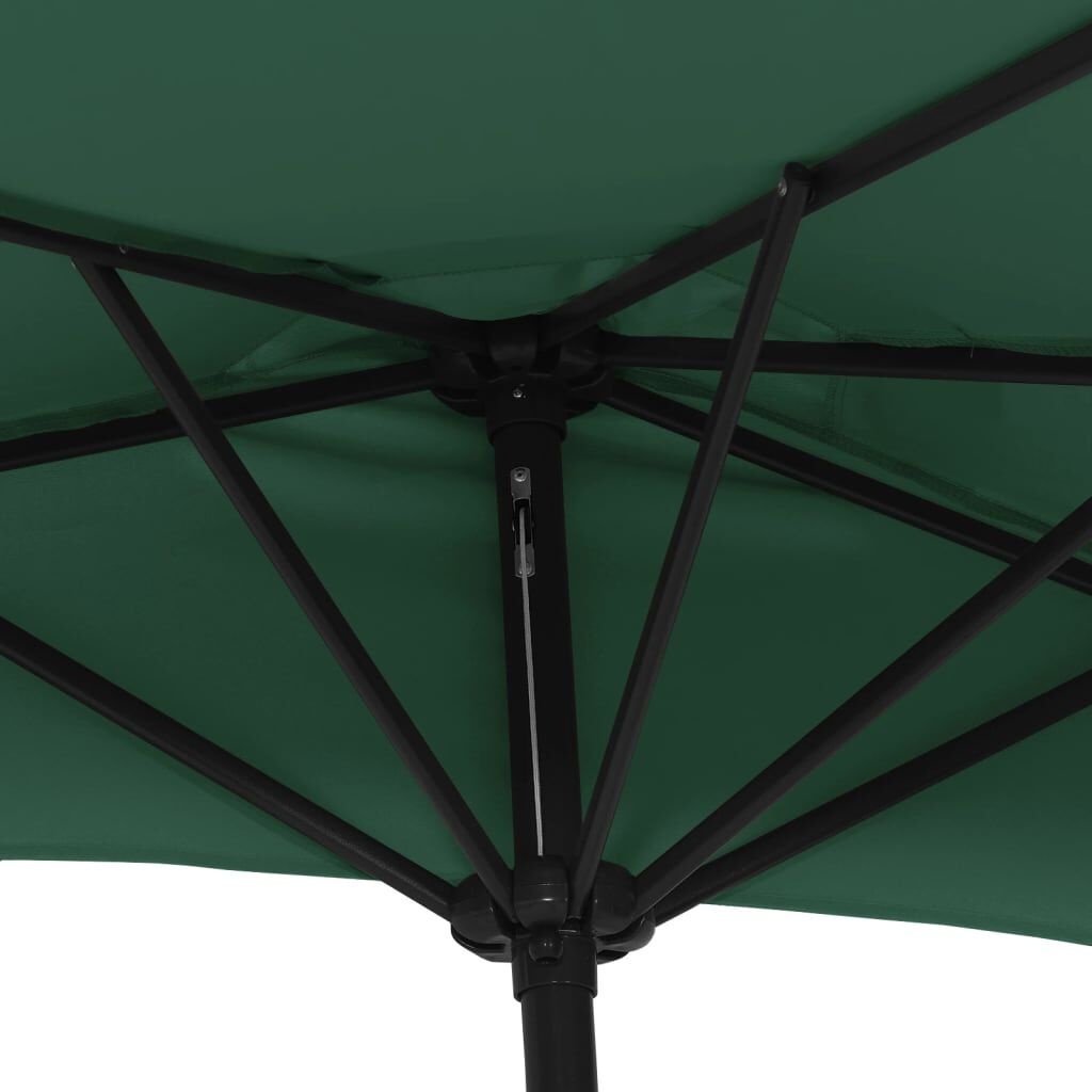 VidaXL Halve Balkonparasol Groen 300x155cm - 35% Korting!