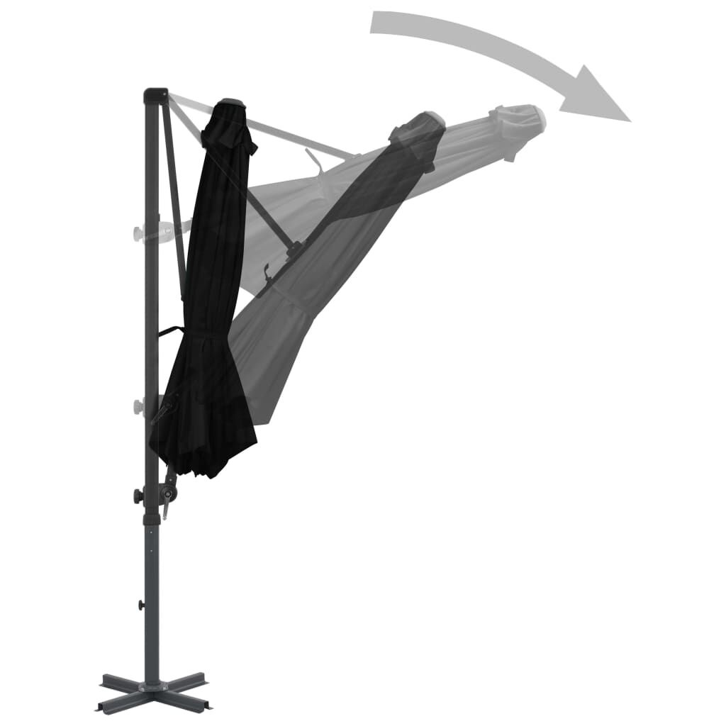 Zweefparasol 300cm Zwart - VIDA XL - 50% Korting! (Beschadigd)