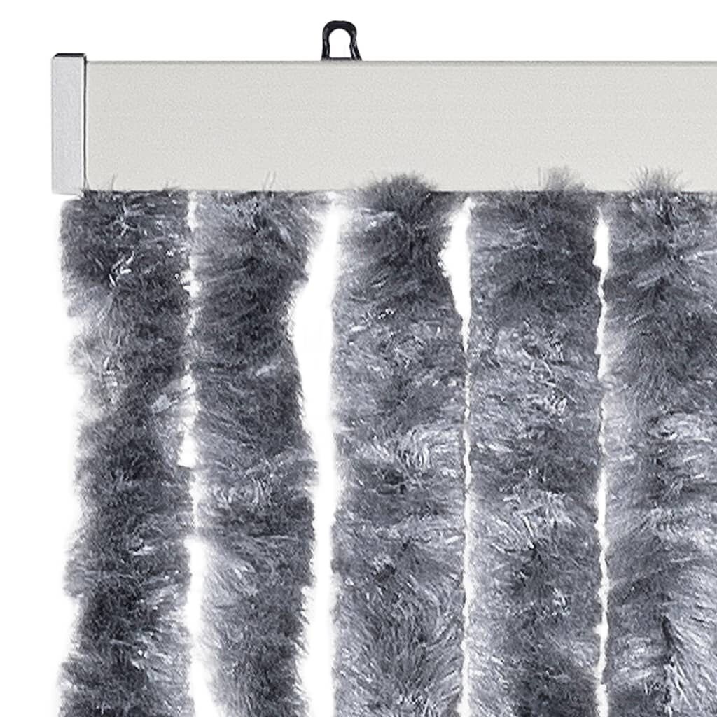 Vliegengordijn Chenille Zilver 90x200cm - 35% Korting!