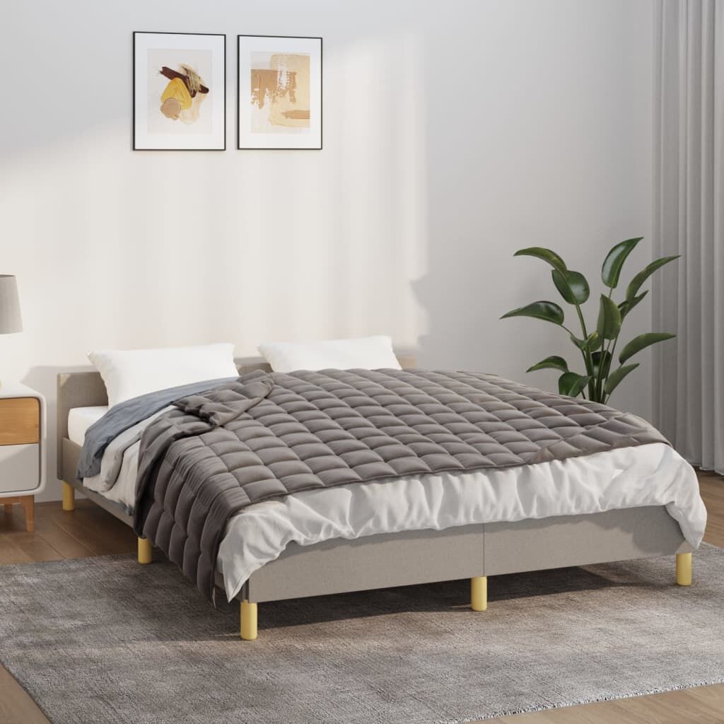 vidaXL Verzwaringsdeken 135x200 cm 6kg Grijs -55% Korting!