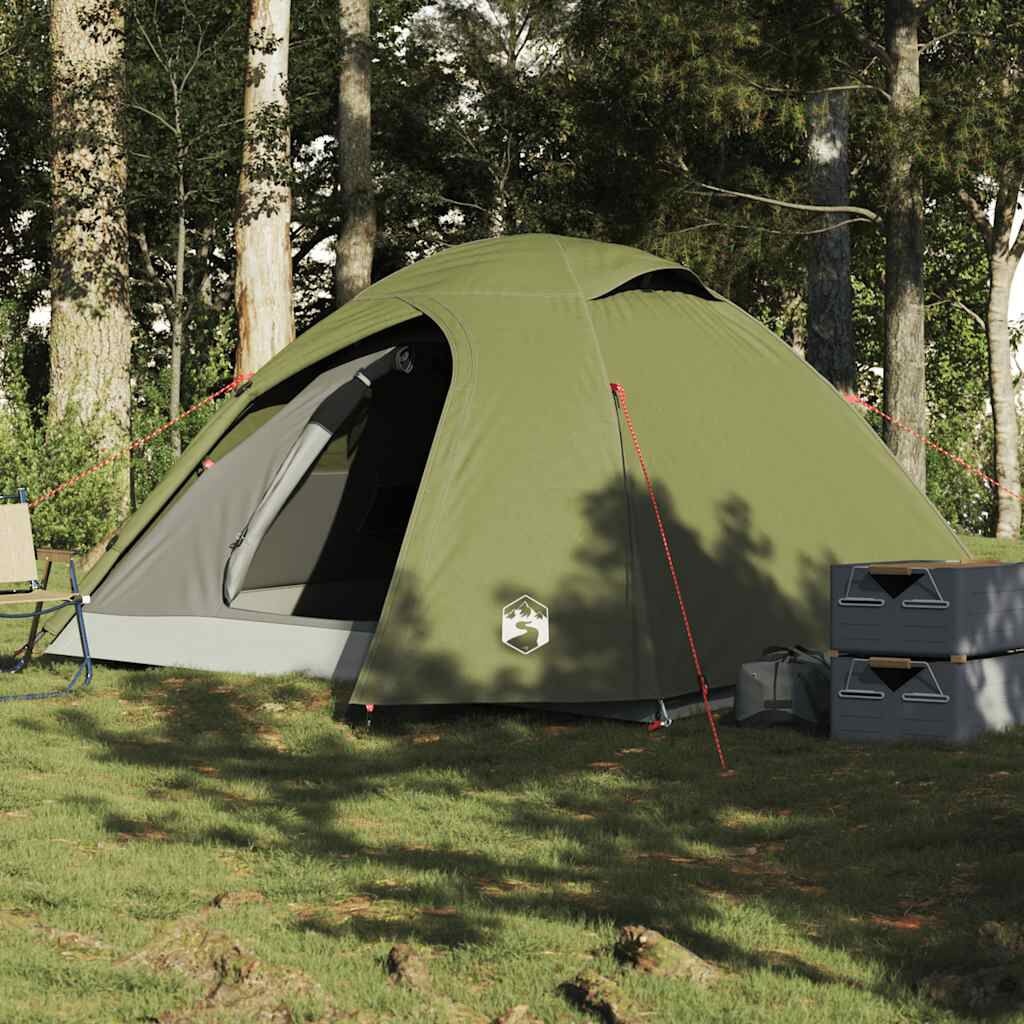 vidaXL Koepeltent 3-Persoons Olijfgroen - 35% Korting!