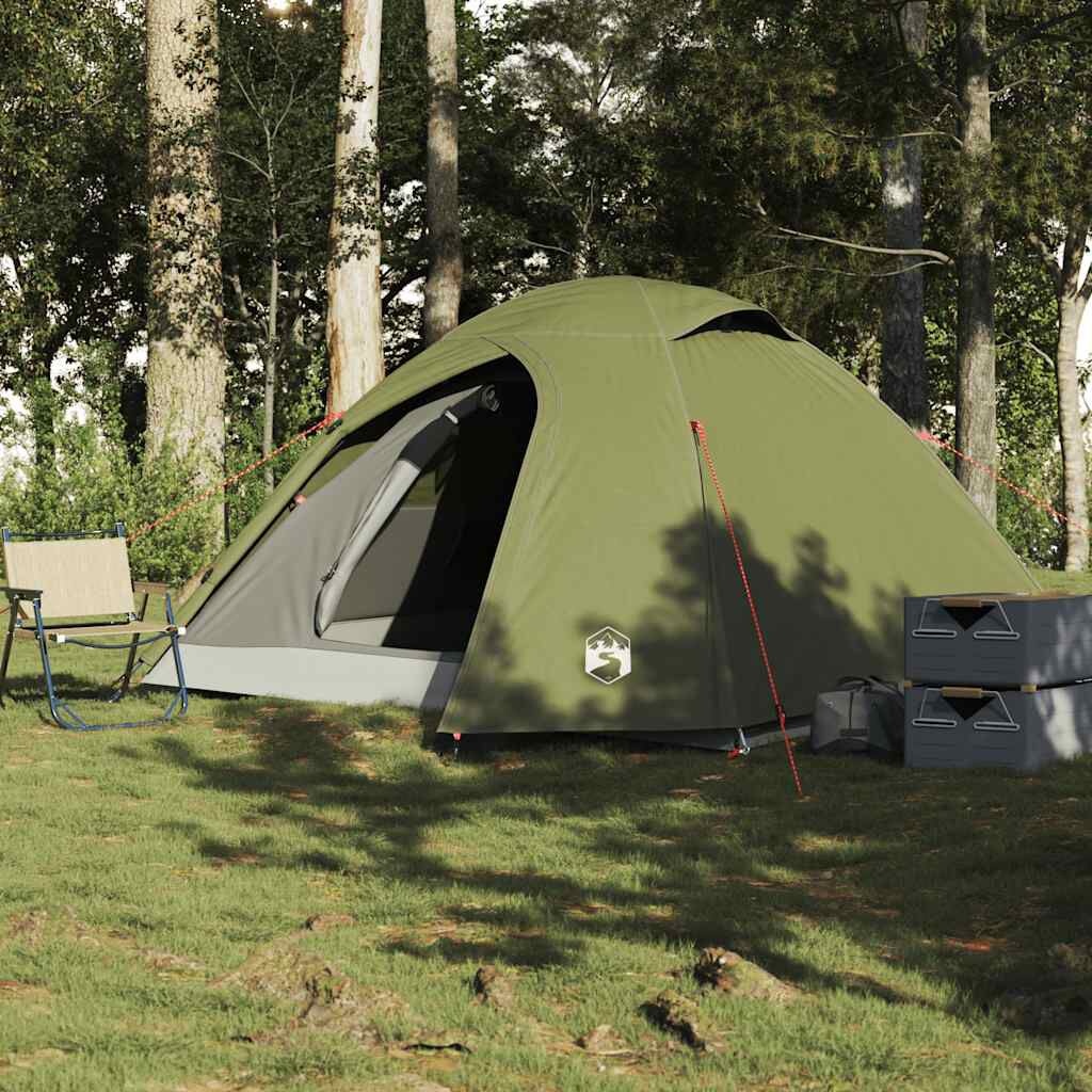 vidaXL Koepeltent 3-Persoons Olijfgroen - 35% Korting!