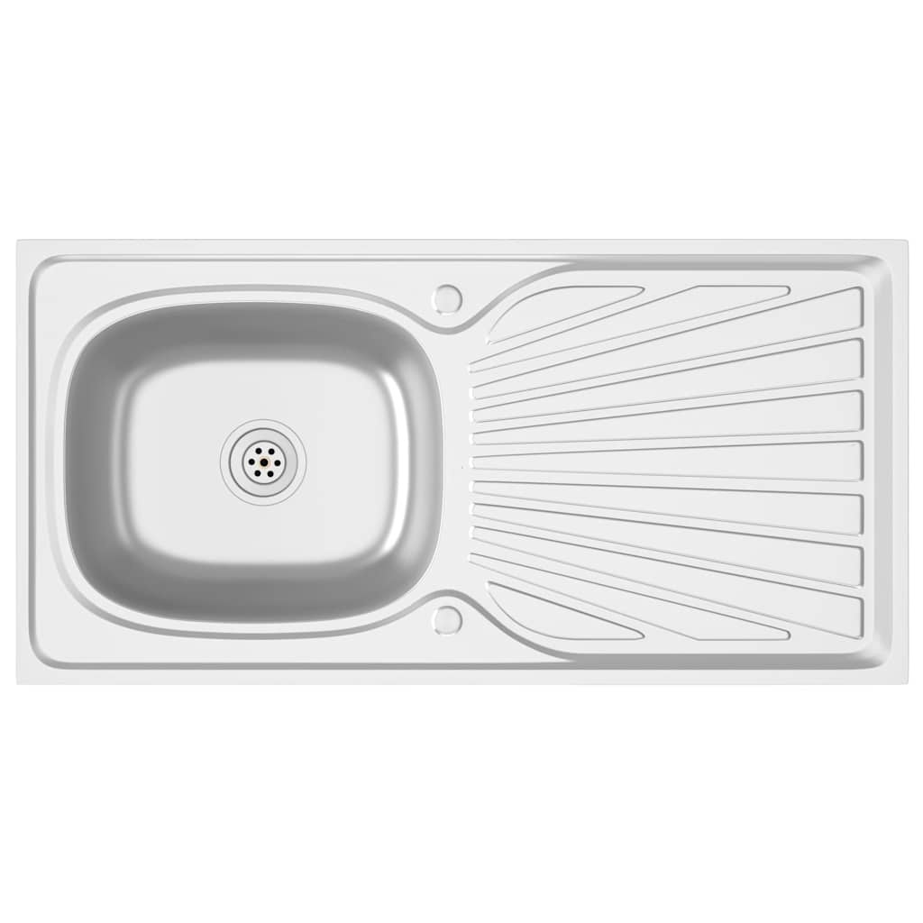 vidaXL RVS Gootsteen 100x50cm + Afvoerset - 35% Korting!