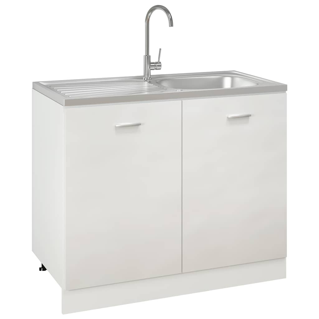 vidaXL RVS Gootsteen 100x50cm + Afvoerset - 35% Korting!