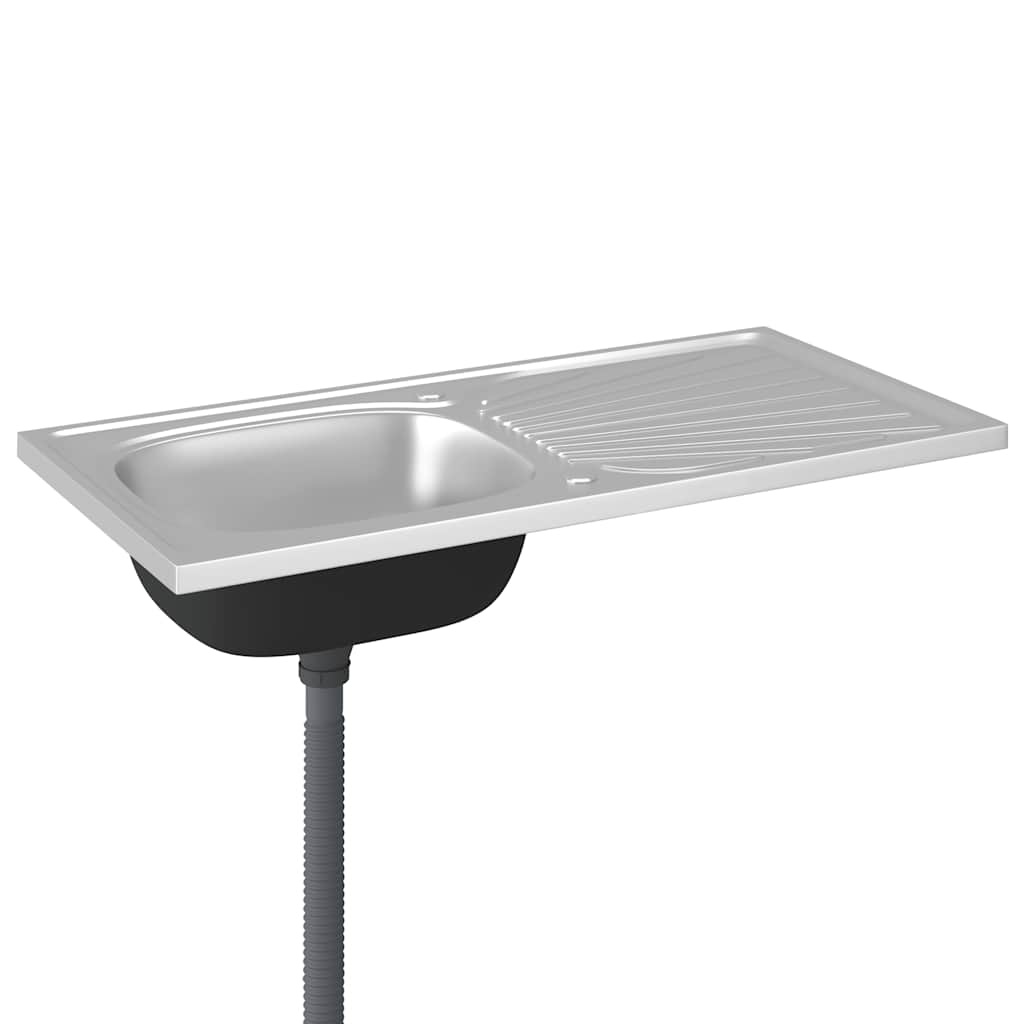 vidaXL RVS Gootsteen 100x50cm + Afvoerset - 35% Korting!