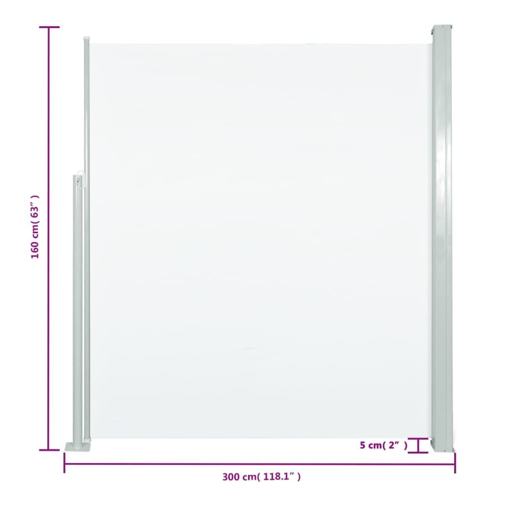 VidaXL Uittrekbaar Tuinscherm Crème 160x300cm - 60% Korting!