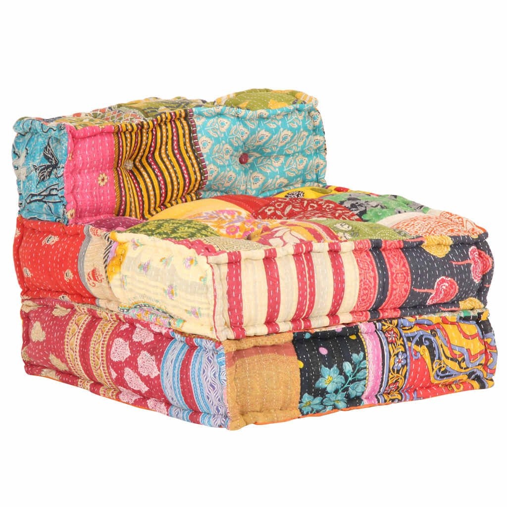 vidaXL Modulaire Poef Patchwork Stof - 35% Korting!