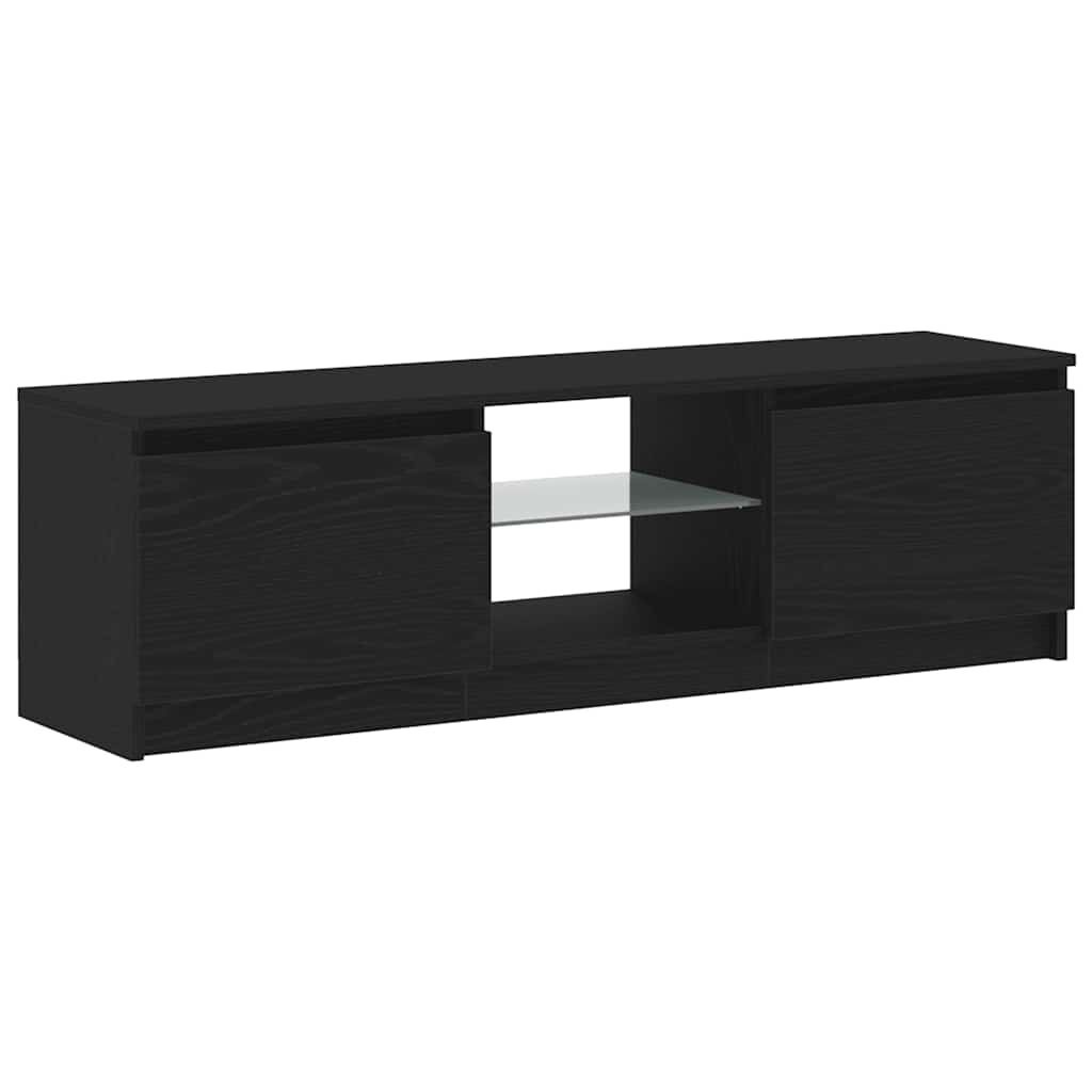 TV-Meubel LED Zwart Eiken 120cm - 50% Korting! (Beschadigd)