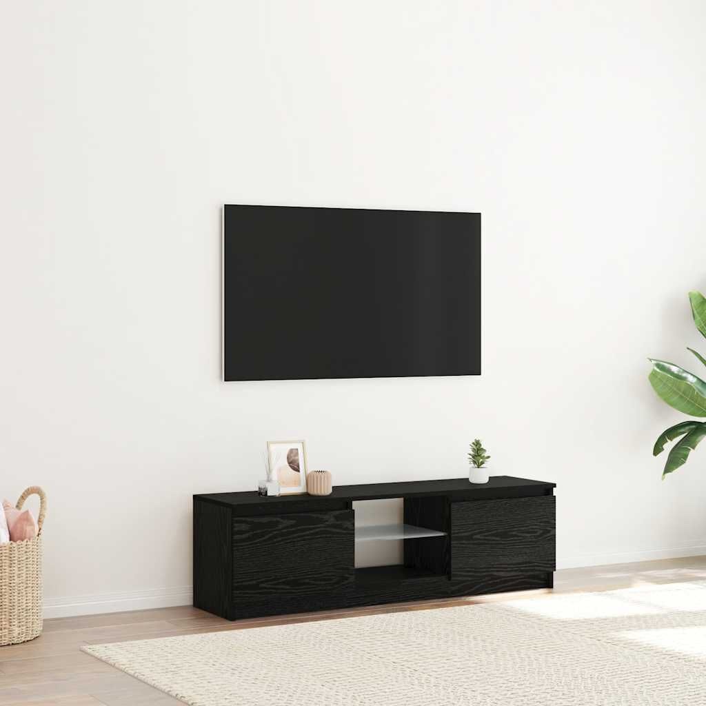 TV-Meubel LED Zwart Eiken 120cm - 50% Korting! (Beschadigd)