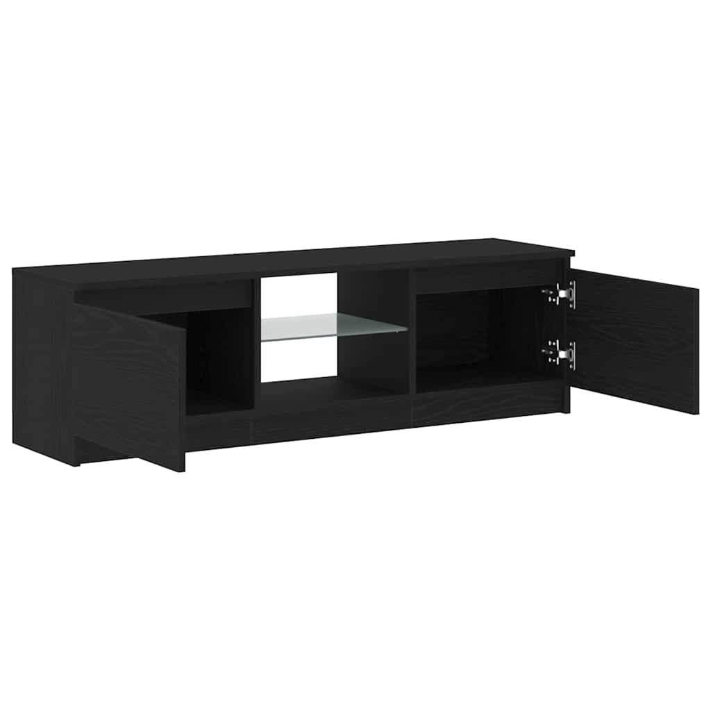 TV-Meubel LED Zwart Eiken 120cm - 50% Korting! (Beschadigd)