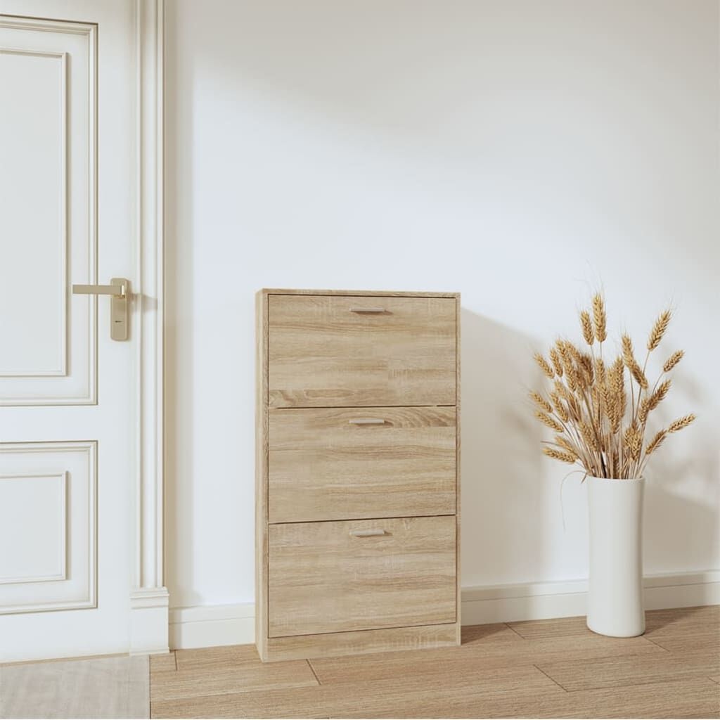 VidaXL Schoenenkast Eiken - 59x17x108cm - 47% Korting!