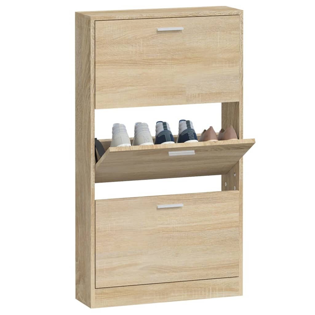 VidaXL Schoenenkast Eiken - 59x17x108cm - 47% Korting!