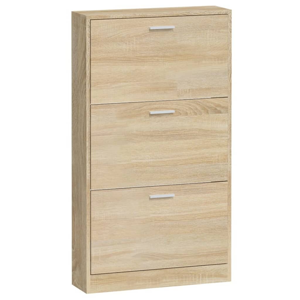 VidaXL Schoenenkast Eiken - 59x17x108cm - 47% Korting!