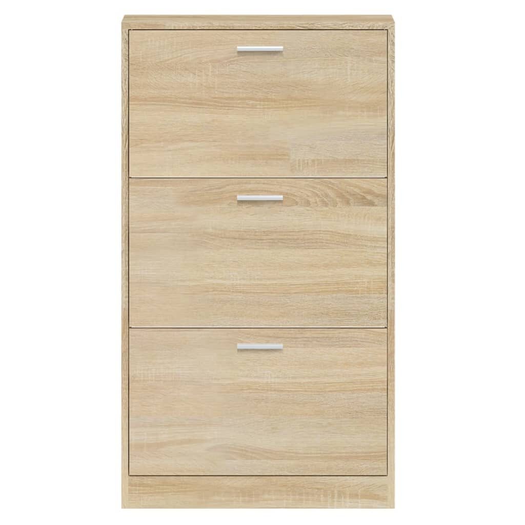 VidaXL Schoenenkast Eiken - 59x17x108cm - 47% Korting!