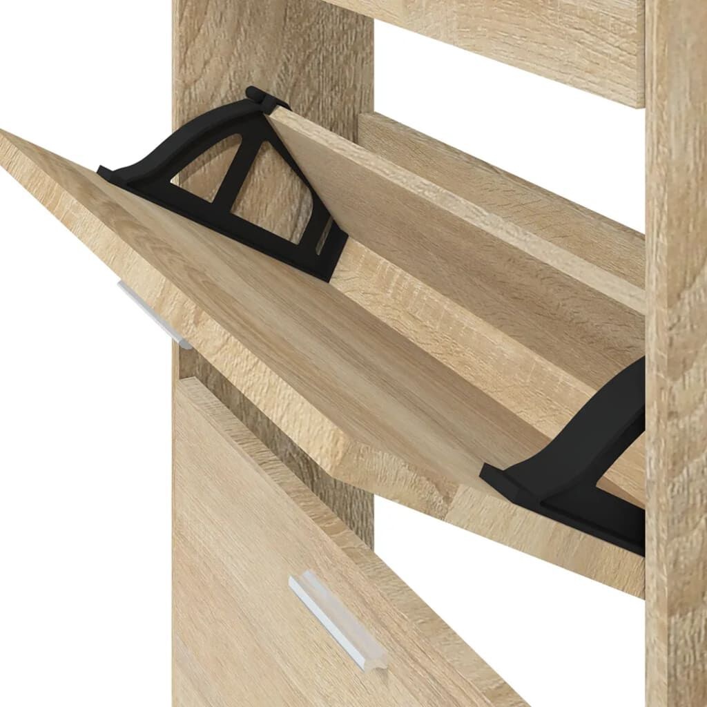 VidaXL Schoenenkast Eiken - 59x17x108cm - 47% Korting!