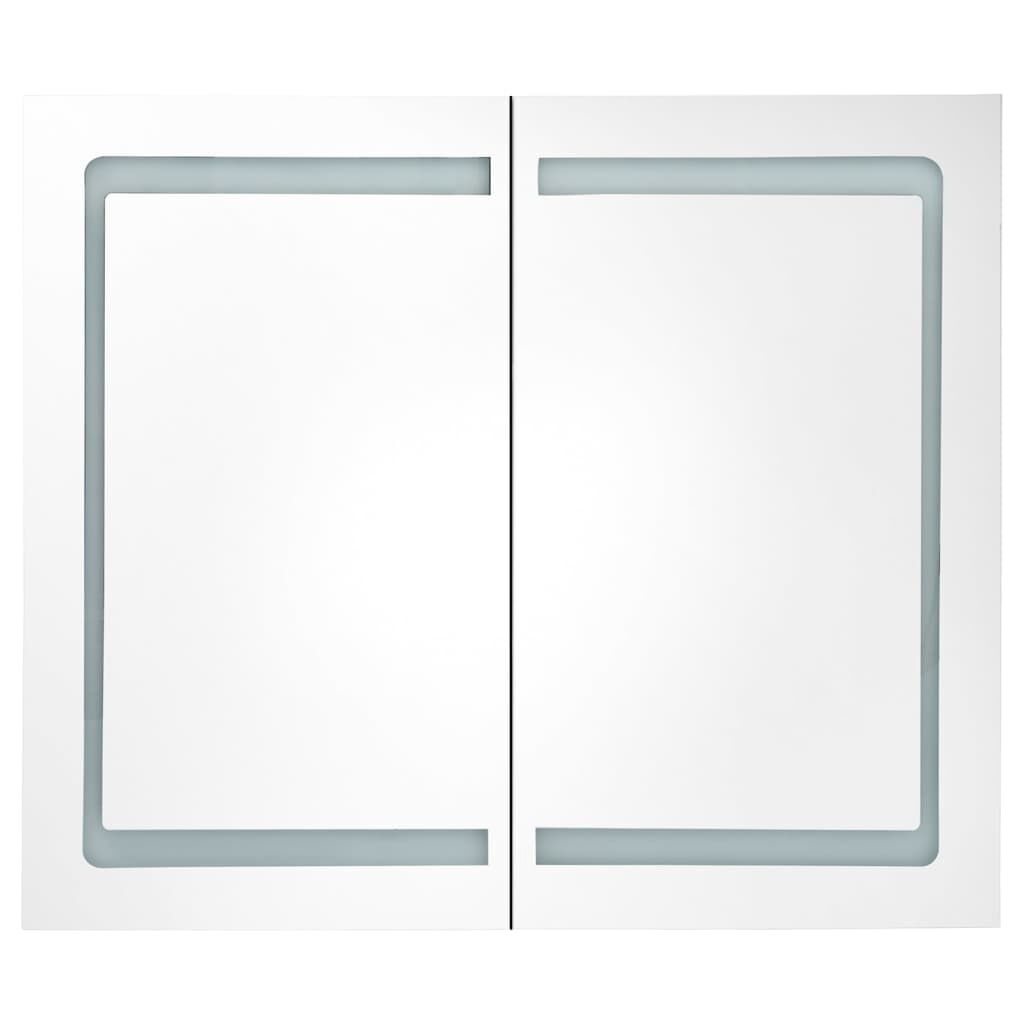 vidaXL Badkamerkast Spiegel+LED 80cm - 41% Korting!