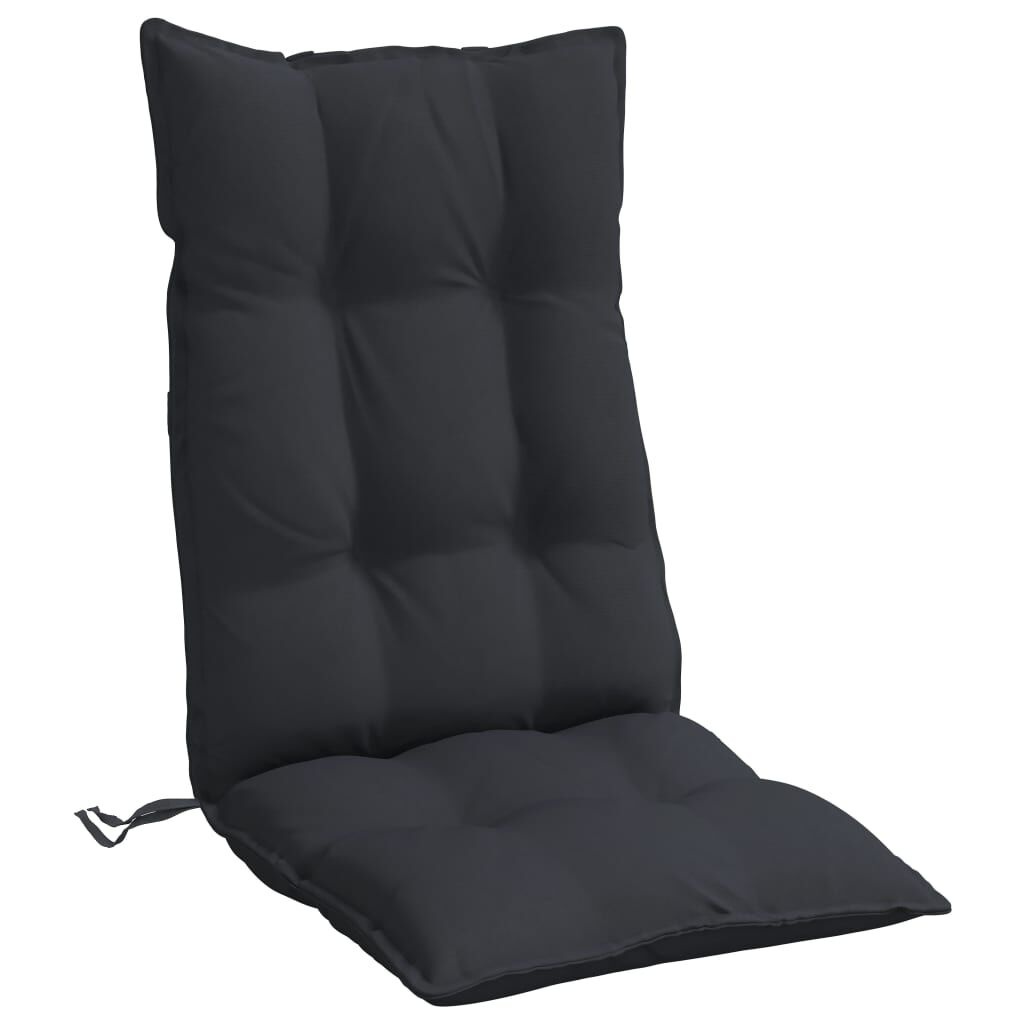vidaXL Stoelkussens (6 st) Hoge Rug Zwart -35%!