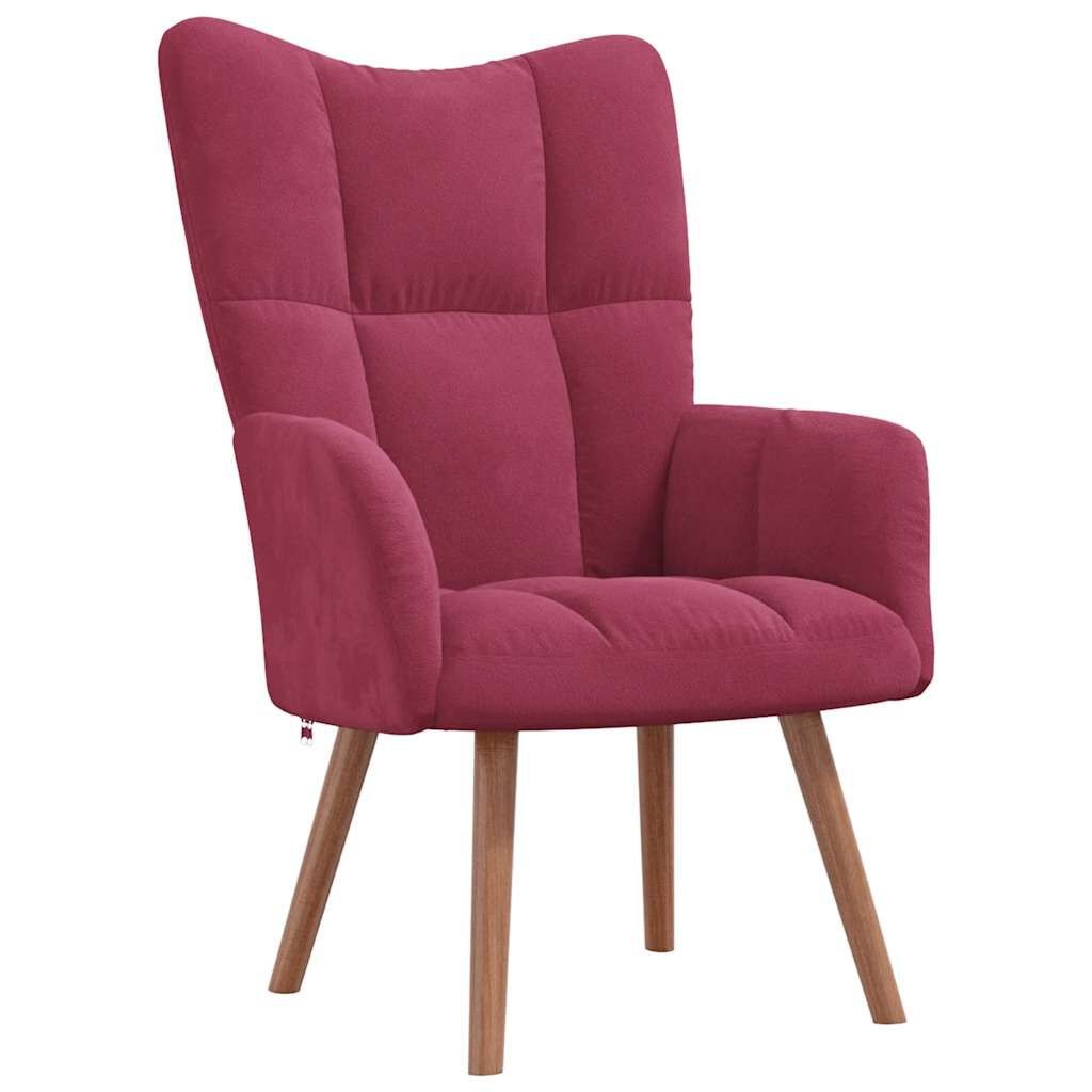 VidaXL Relaxstoel Fluweel Wijnrood - 60% Korting!