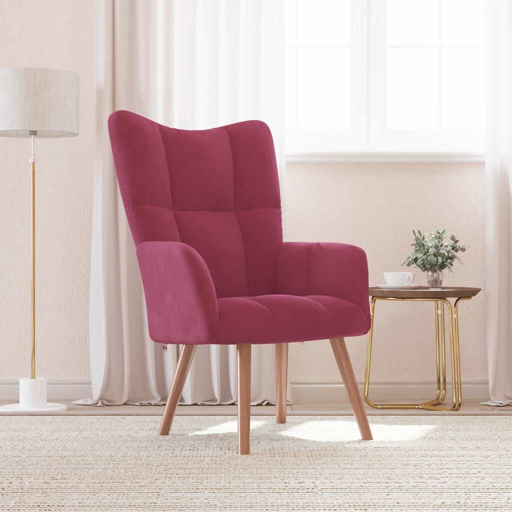 VidaXL Relaxstoel Fluweel Wijnrood - 60% Korting!