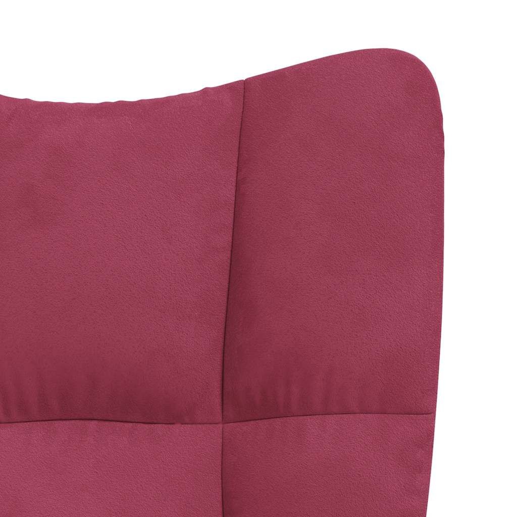 VidaXL Relaxstoel Fluweel Wijnrood - 60% Korting!