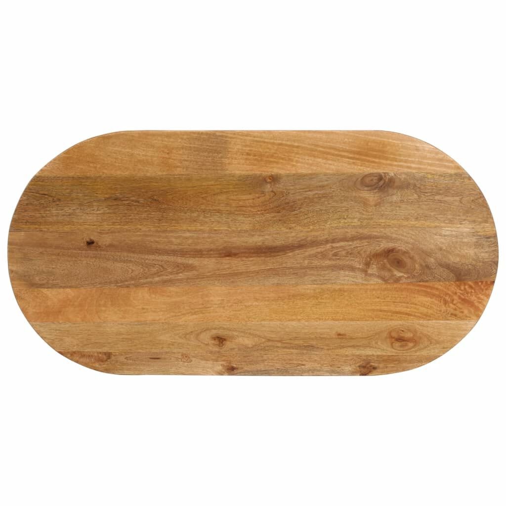 vidaXL Ovaal Tafelblad Mango 140x60cm -35%! Uniek!