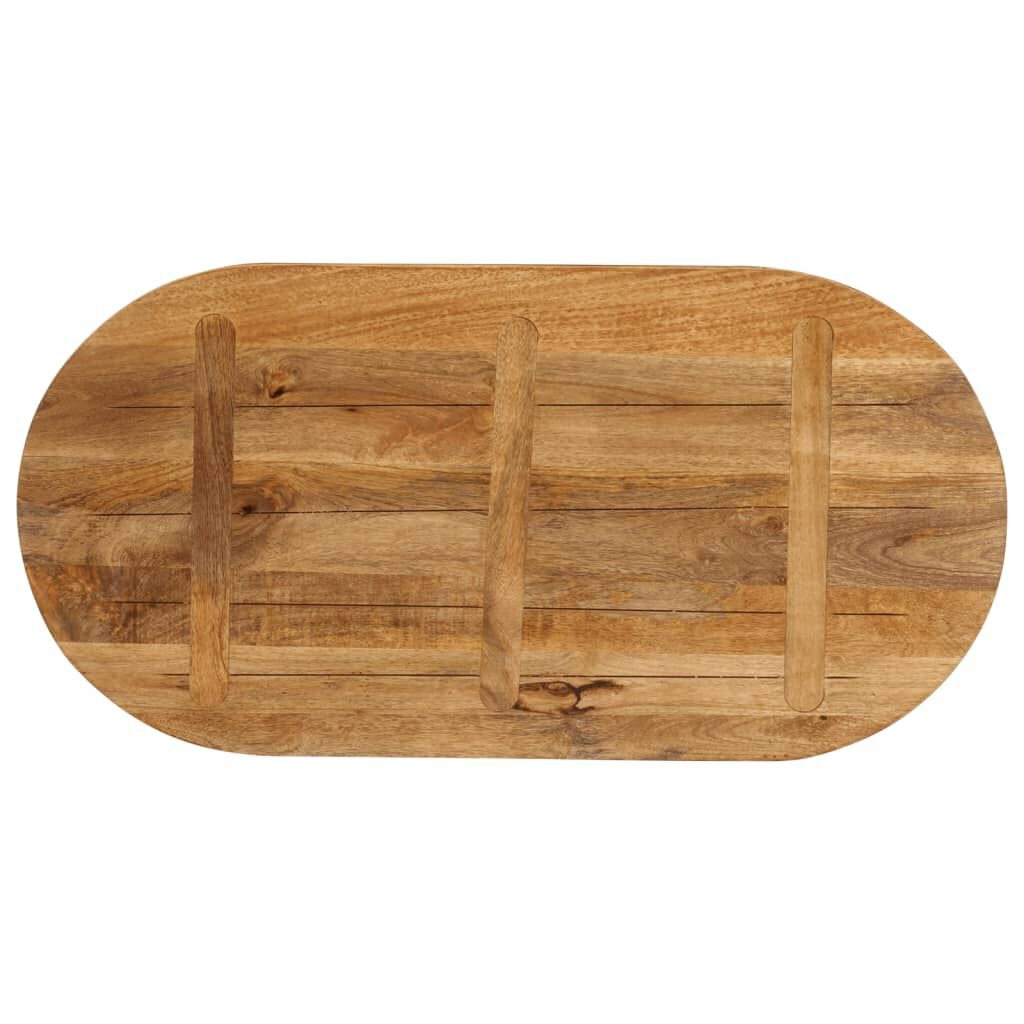 vidaXL Ovaal Tafelblad Mango 140x60cm -35%! Uniek!