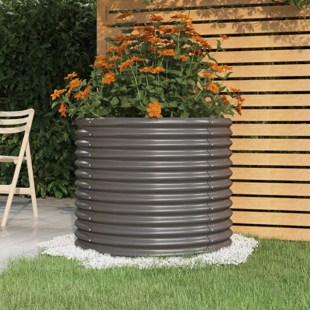 vidaXL Plantenbak Grijs 80x80cm - 35% Korting!