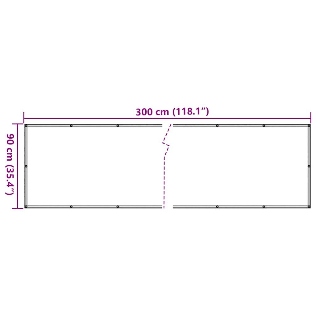 vidaXL Balkonscherm Antraciet 300x90cm - 35% Korting!