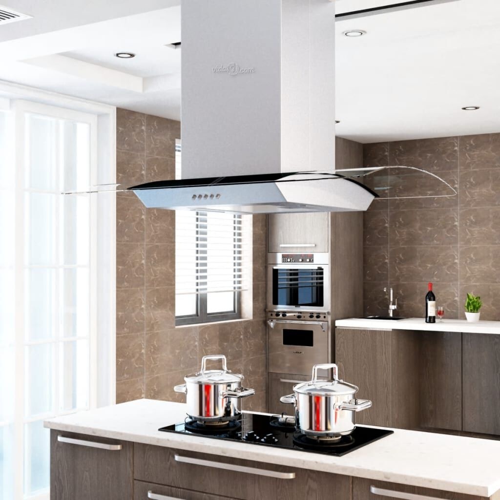 Eiland Afzuigkap RVS - 90cm - LED - 62% Korting!