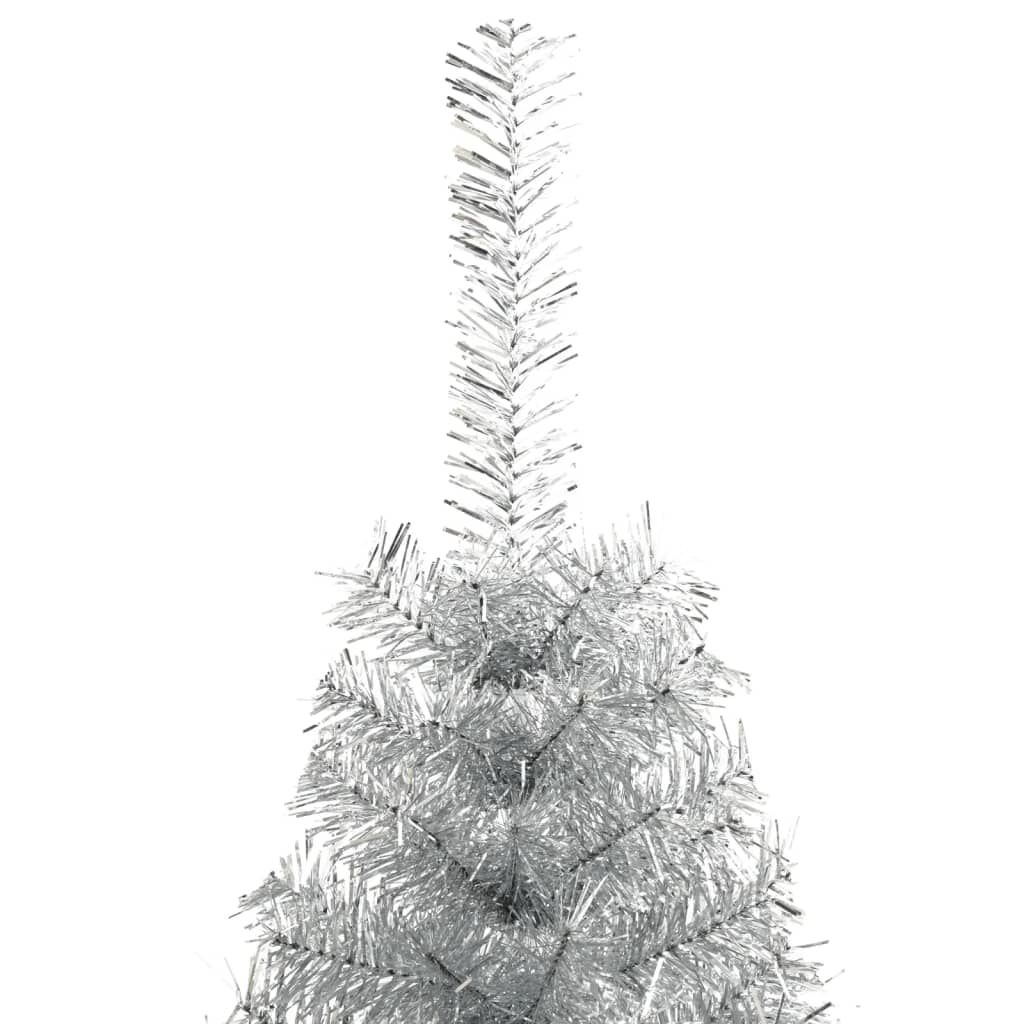 Kunstkerstboom Half 210cm Zilver - 65% Korting!