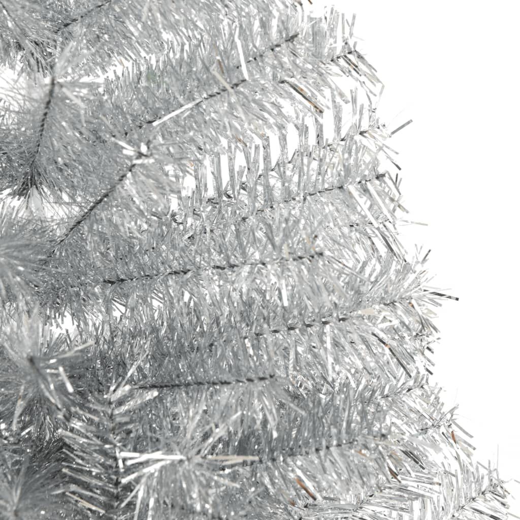 Kunstkerstboom Half 210cm Zilver - 65% Korting!