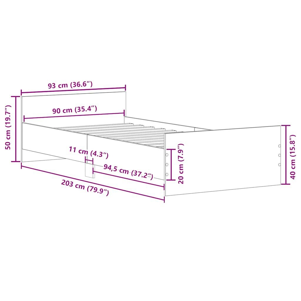 Bedframe Wit 90x200cm - Zo Goed Als Nieuw! 35% Korting