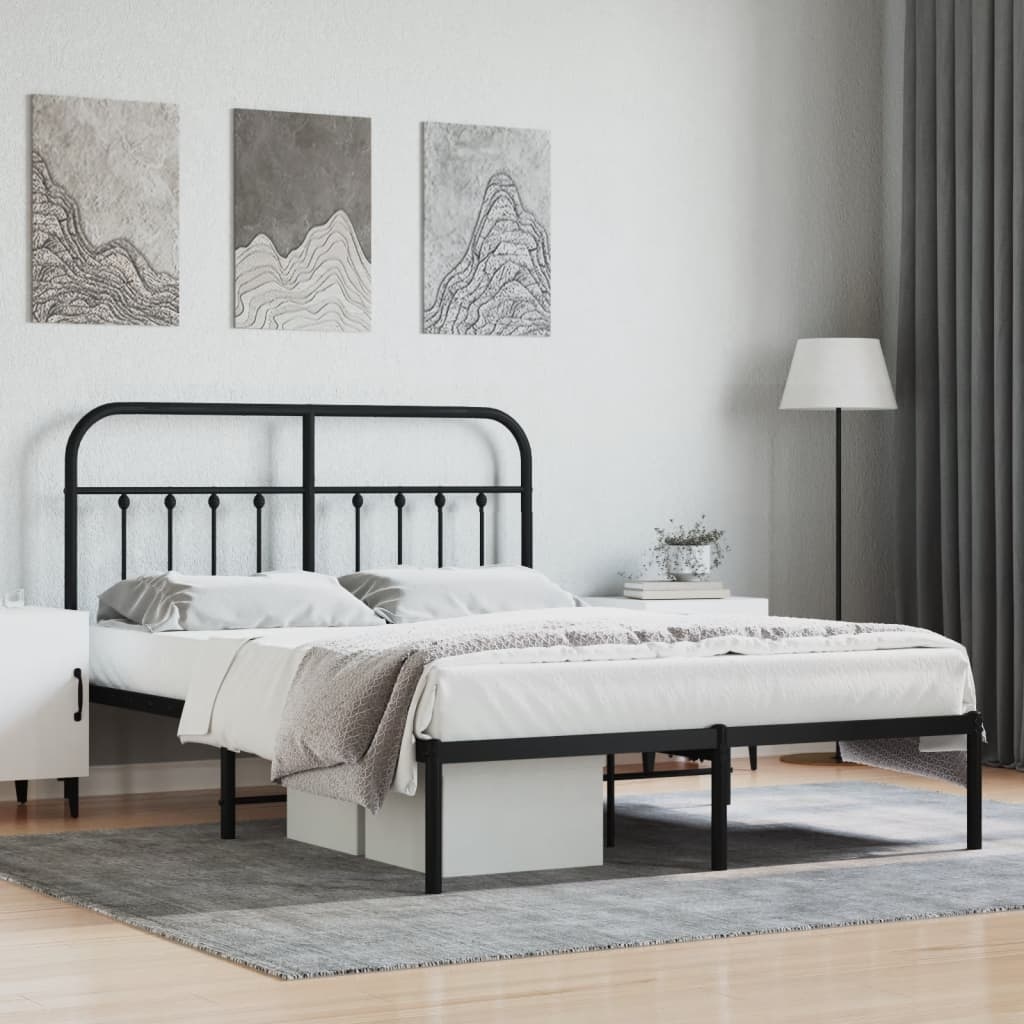 VidaXL Bedframe 140x200 Zwart - Krasjes - 50% Korting!