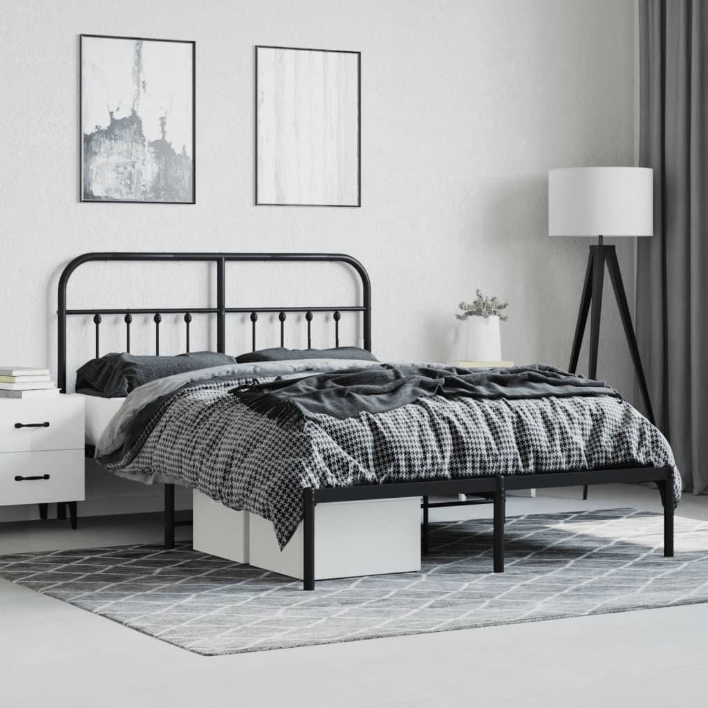 VidaXL Bedframe 140x200 Zwart - Krasjes - 50% Korting!