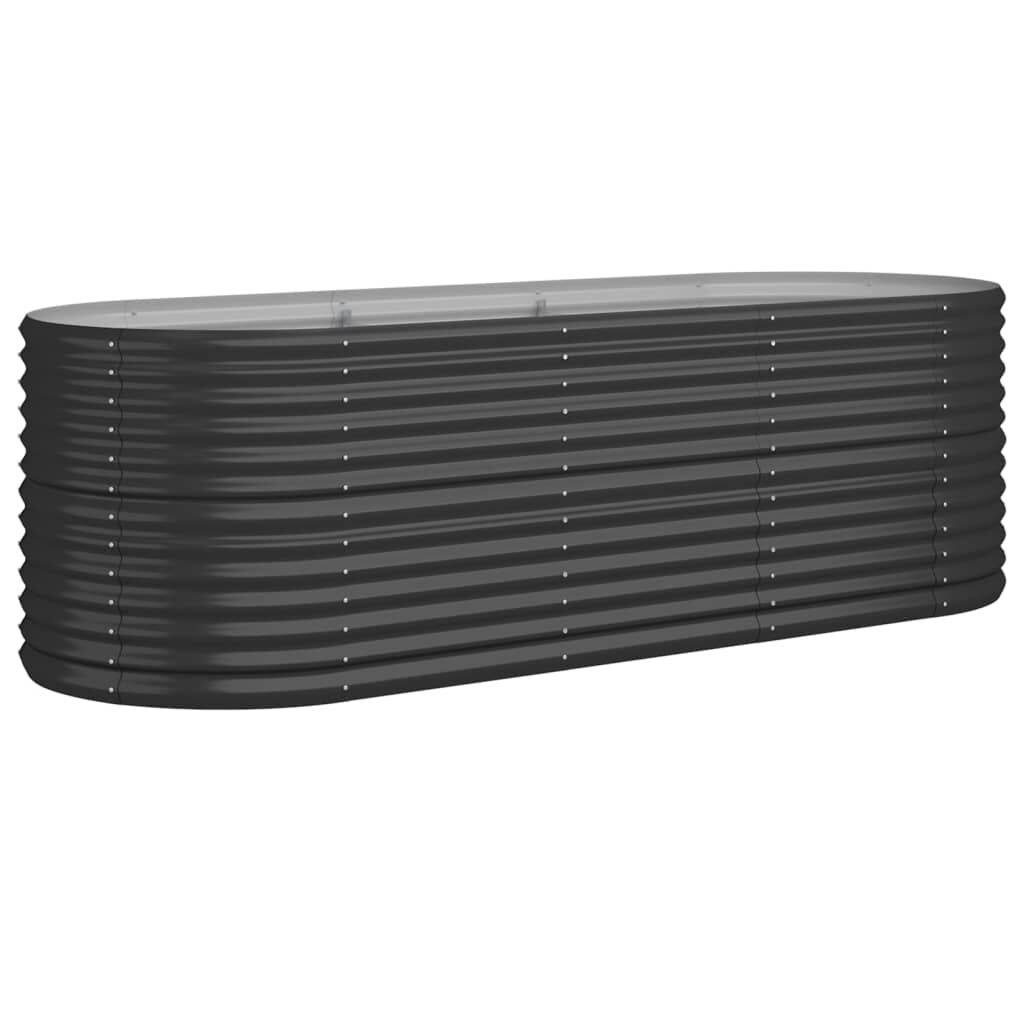 vidaXL Plantenbak Antraciet 224cm - 55% Korting! (Gebogen Plaat)