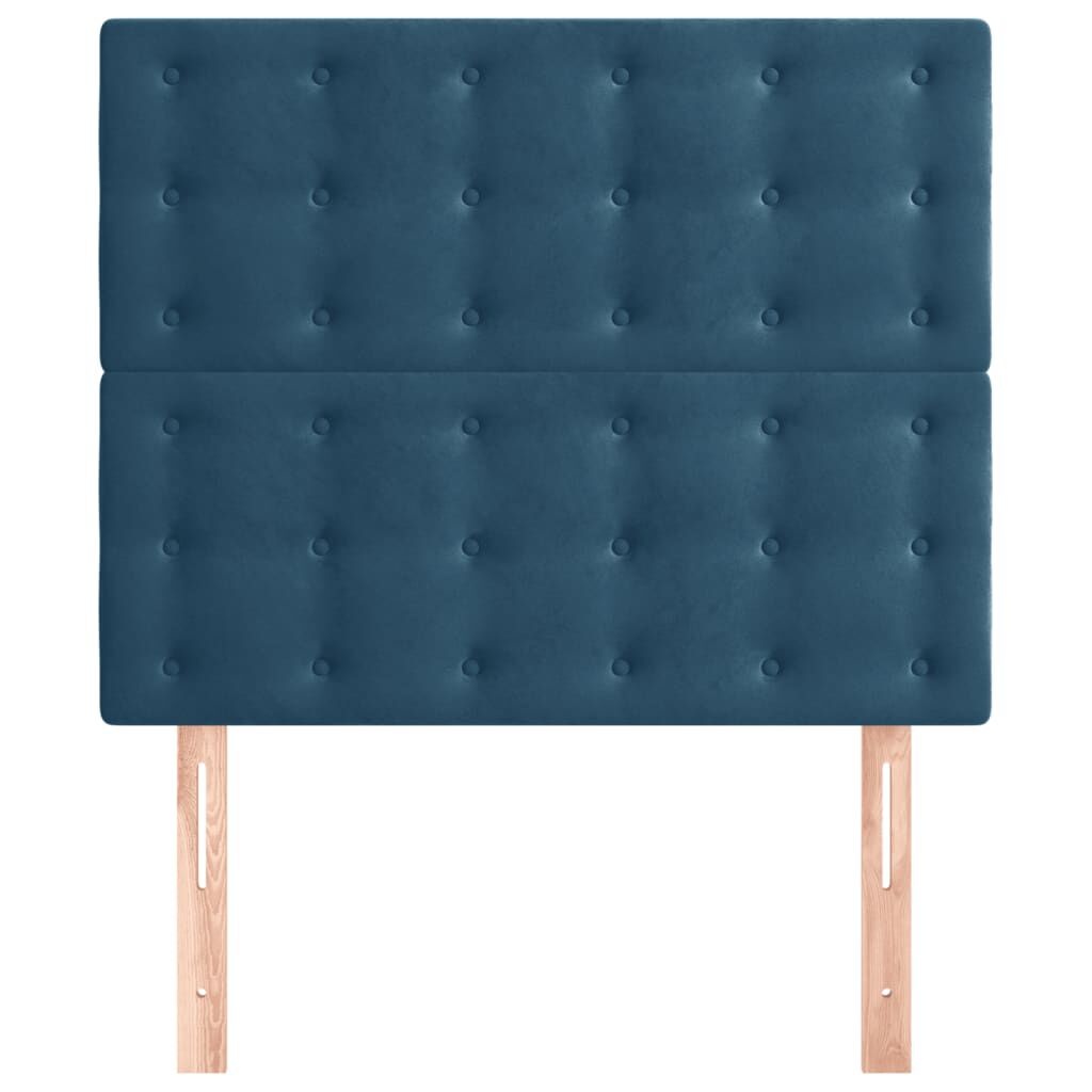 2x Donkerblauw Fluwelen Hoofdbord 100cm - 35% Korting!