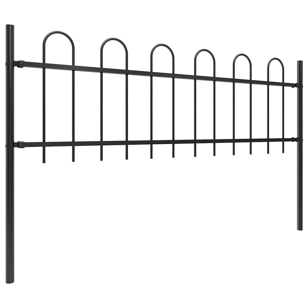 Tuinhek Staal Zwart 1.8m - Ronde Top, 35% Korting!