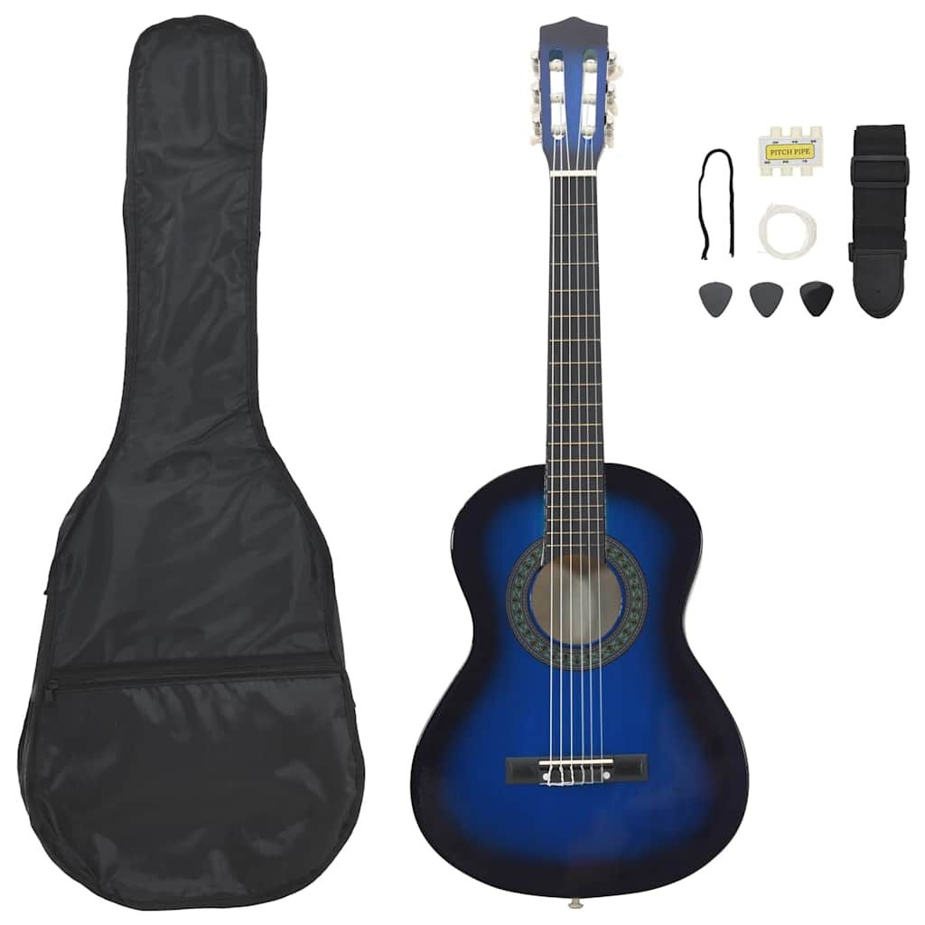 Klassieke Gitaarset Blauw 1/2 (34") - 35% Korting!
