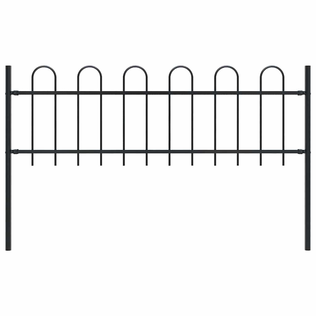 Tuinhek Staal Zwart 1.8m - Ronde Top - 35% Korting!