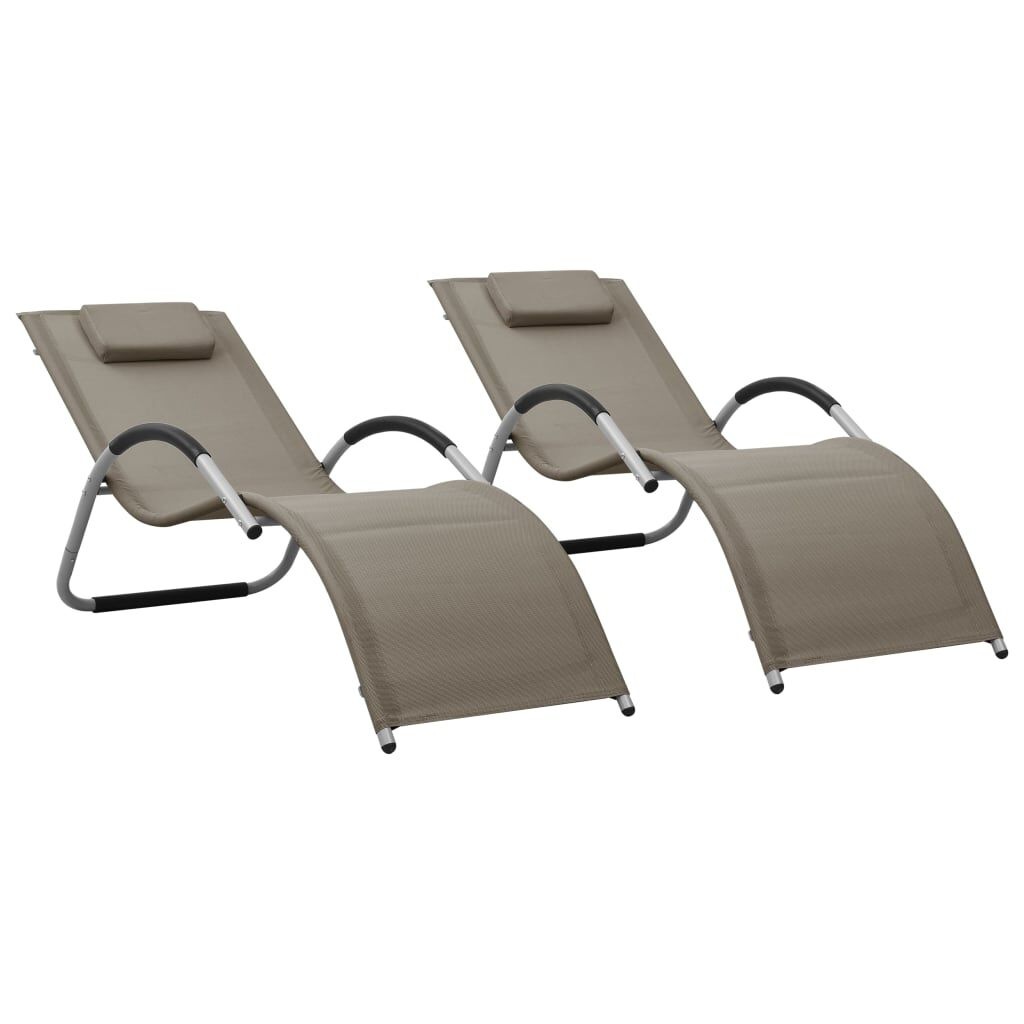 2x Ligbed Textileen Taupe/Grijs - Retourdeal! 35% Korting