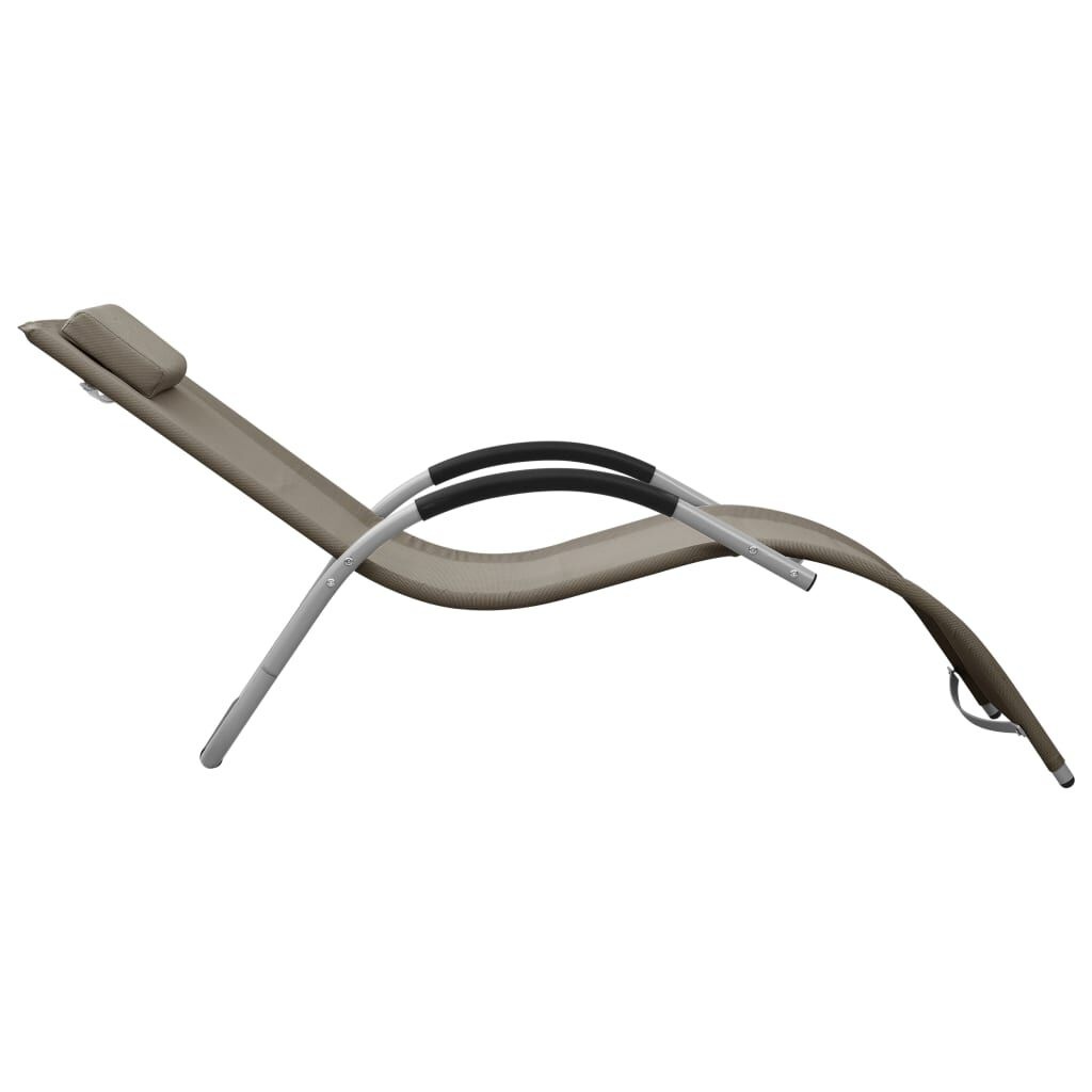 2x Ligbed Textileen Taupe/Grijs - Retourdeal! 35% Korting