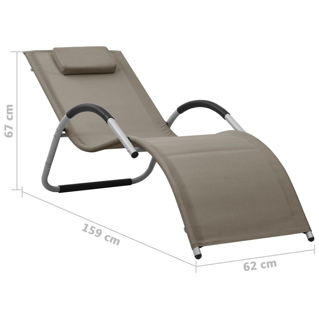 2x Ligbed Textileen Taupe/Grijs - Retourdeal! 35% Korting