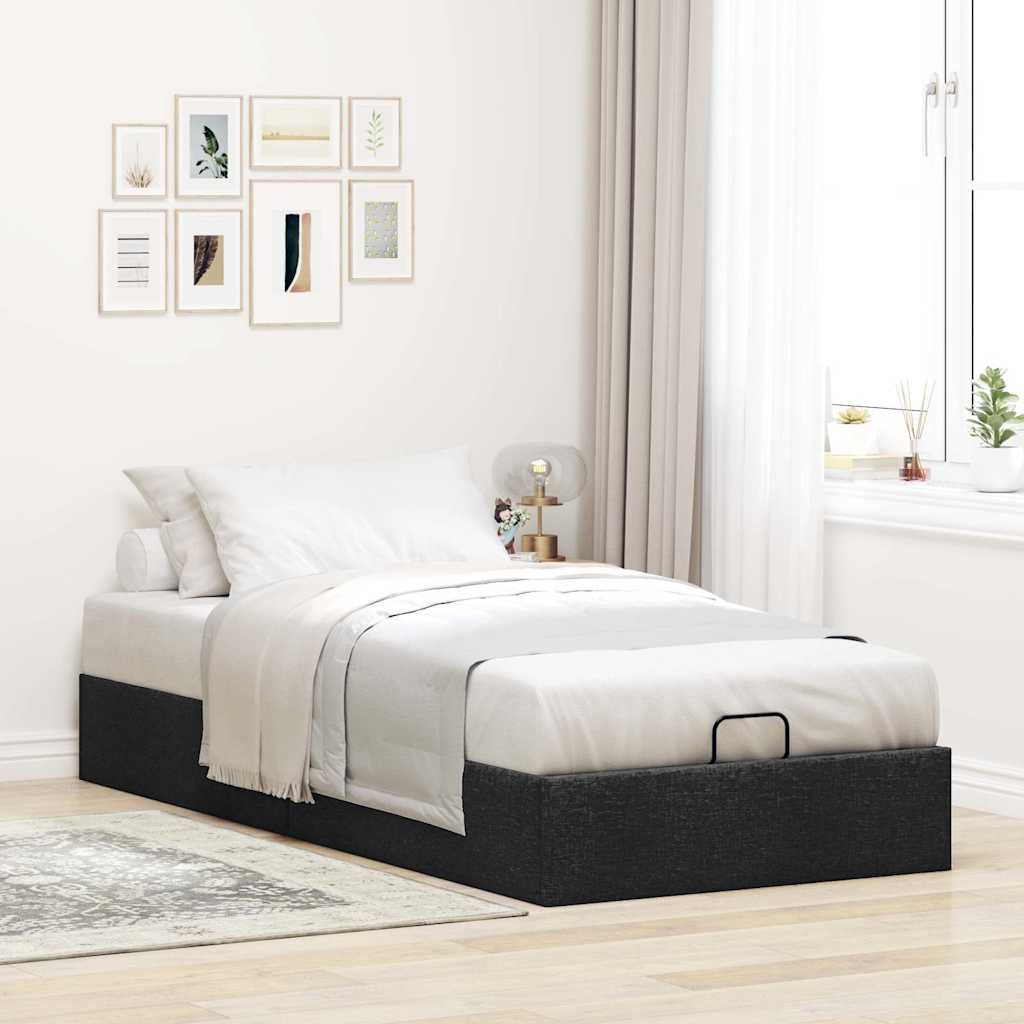 vidaXL Bedframe 100x200 Zwart - Zonder Matras - 60% Korting!