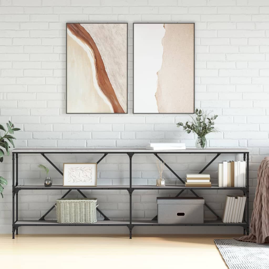 Wandtafel 200cm Grijs Sonoma Eiken - 35% Korting!