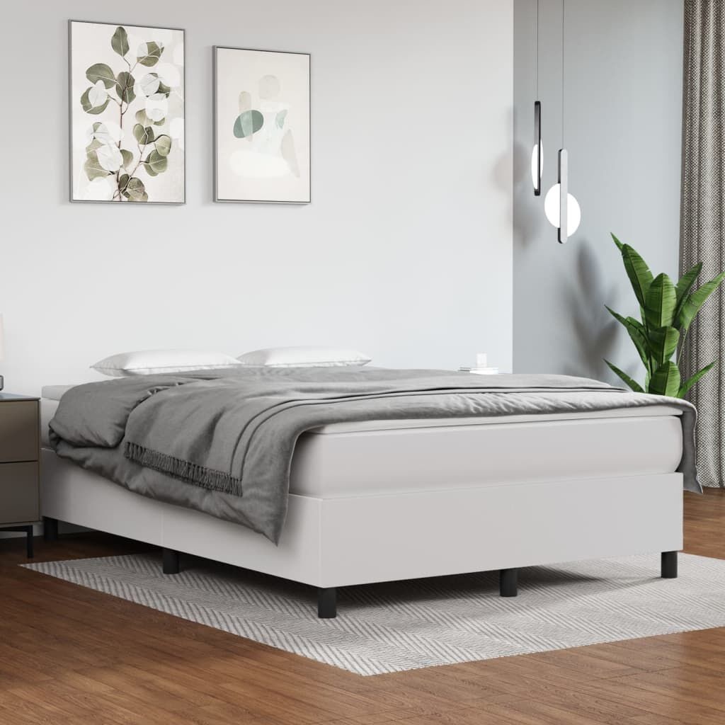 Bedframe Kunstleer Wit 140x190 cm - 42% Korting!