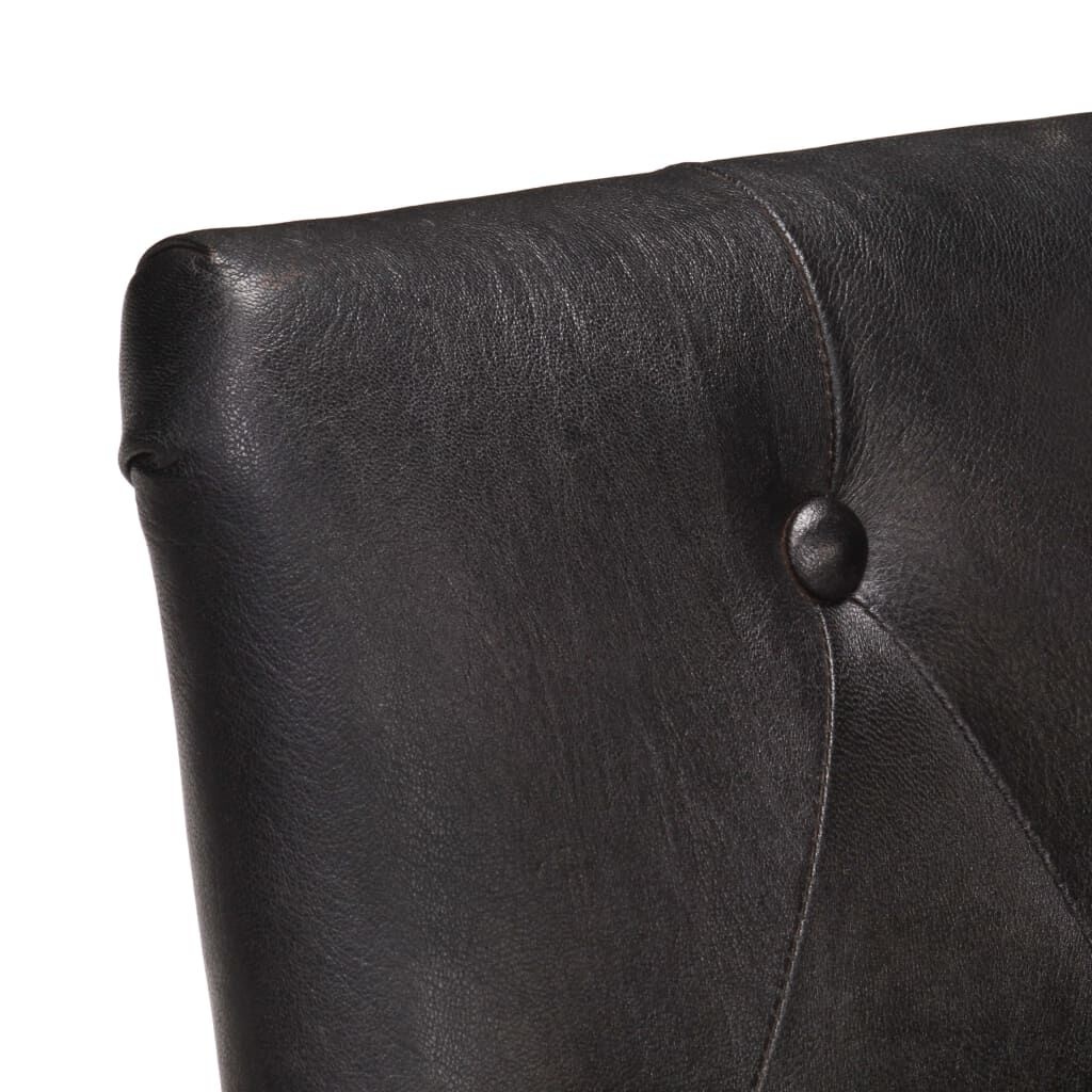VidaXL Eetkamerstoelen (4x) Leer Zwart -55% Korting!
