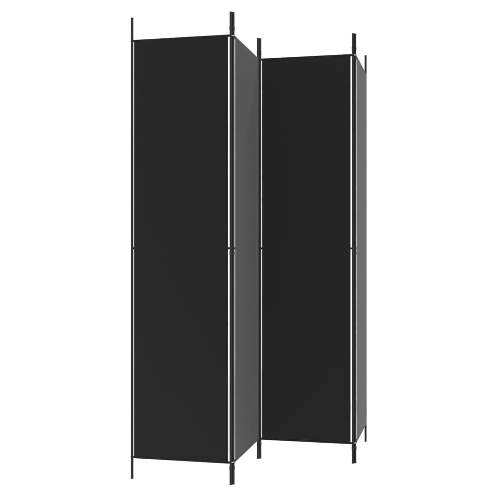 Kamerscherm Zwart 4-Panelen 200x220cm - 60% Korting!