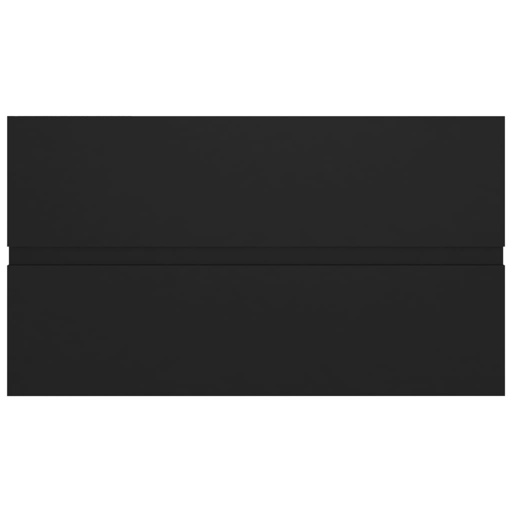 Wastafelkast Zwart Hout 80cm - 60% Korting! (Retourdeal)