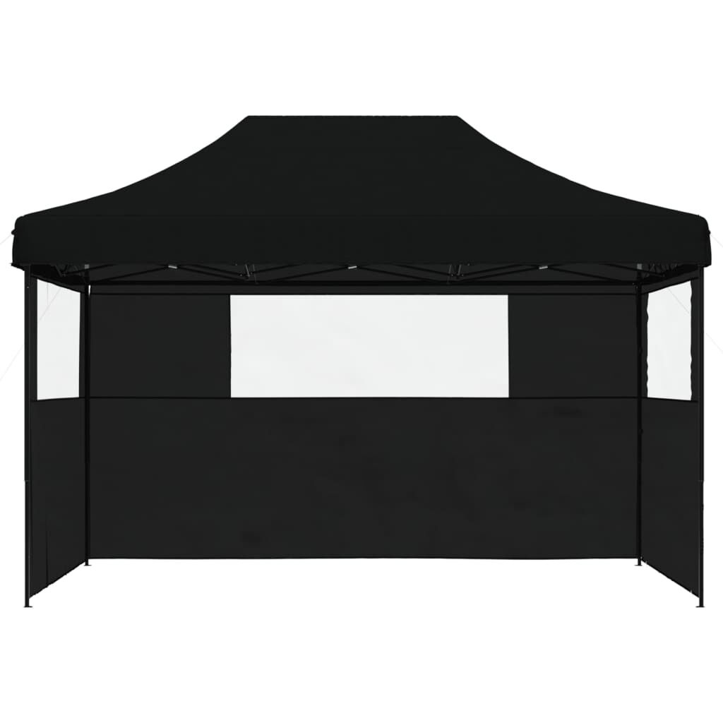 Partytent inklapbaar met zijwanden zwart - 35% Korting!
