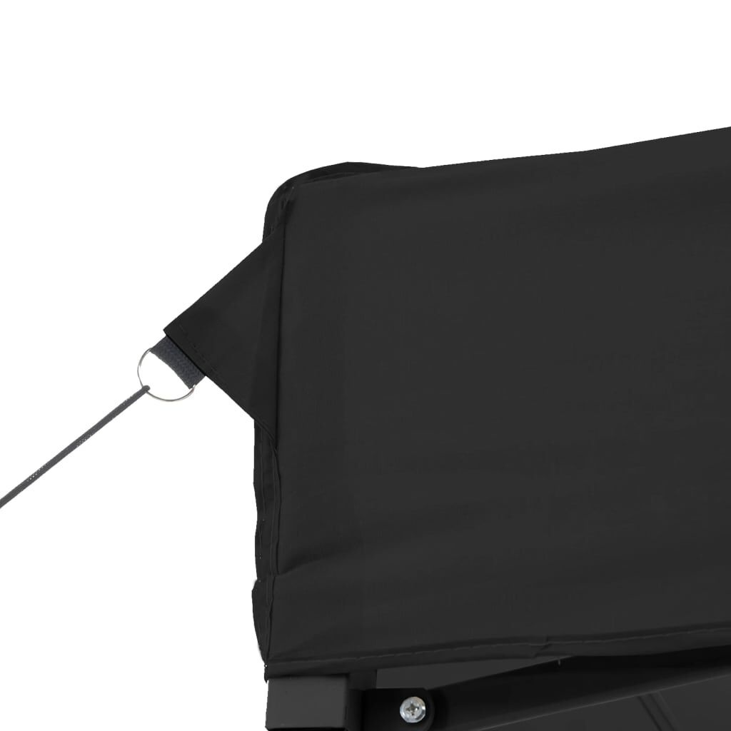 Partytent inklapbaar met zijwanden zwart - 35% Korting!